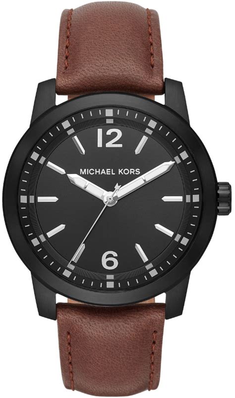 michael kors men's vonn brown leather watch|Men's Brown Designer Watches .